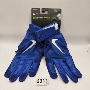 NIKE MENS XL ALPHA HUARACHE ELITE BASEBALL BATTING GLOVES CV0720-468 ROYAL BLUE